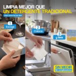 Jabón lavavajillas ecológico en tiras – Con efecto desinfectante y abrillantador