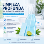 Limpiador ecológico para baño en tiras biodegradable y sin plástico