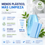 Limpiador ecológico para baño en tiras biodegradable y sin plástico
