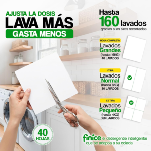 Detergente ecológico en tiras biodegradable para lavar la ropa