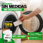 Detergente ecológico en tiras biodegradable para lavar la ropa