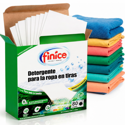 Detergente ecológico en tiras biodegradable para lavar la ropa