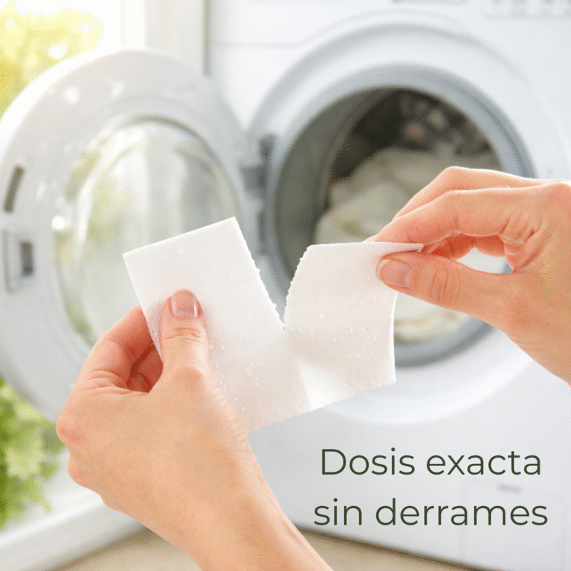 Detergente ecológico en tiras