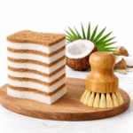 6 esponjas y 1 cepillo para ollas – Elimina grasa difícil sin rayar