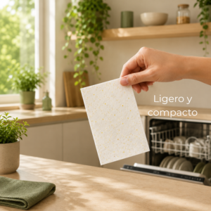Tira de detergente ecológico VAMZ lavavajillas compacta y ligera en cocina sostenible