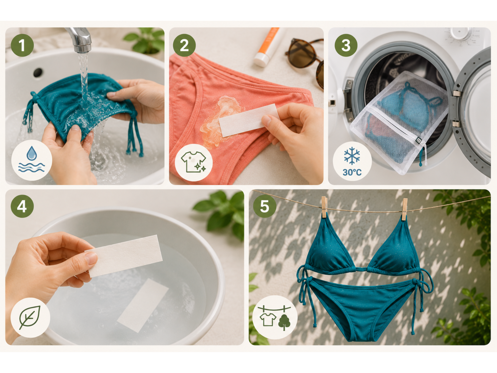 Cómo lavar ropa de playa correctamente: la guía definitiva con detergente ecológico en tiras