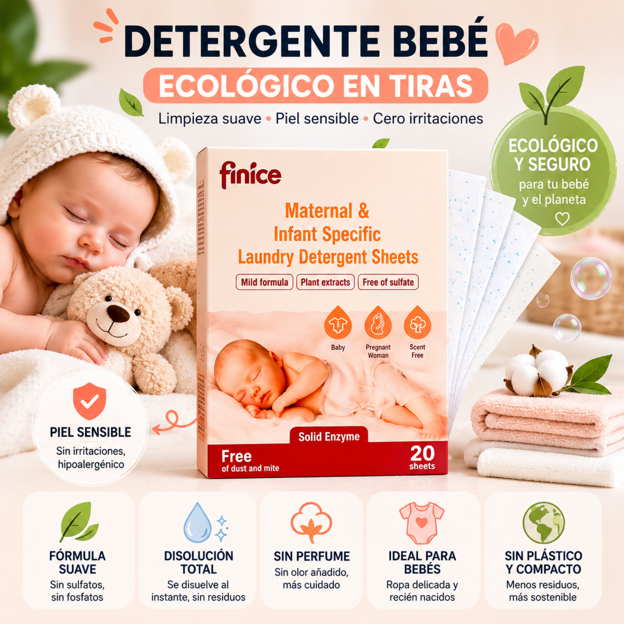 Mejor detergente bebé ecológico para piel sensible (guía completa 2026)