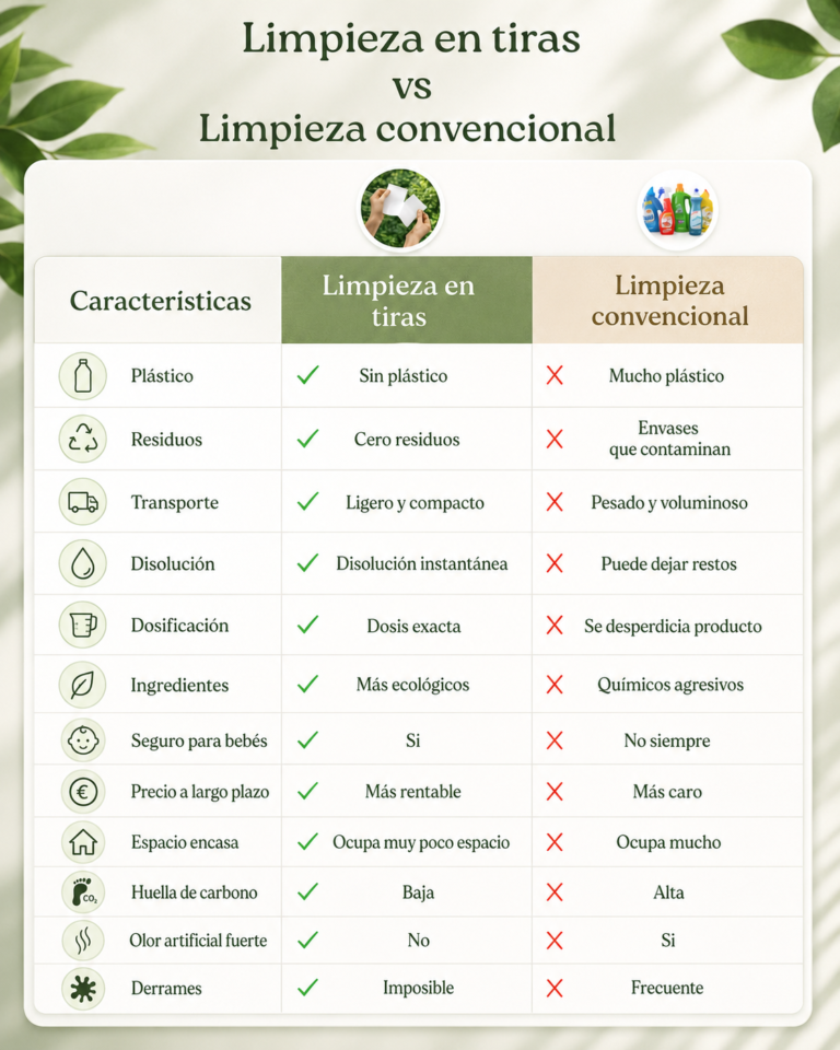 Detergente ecológico en tiras